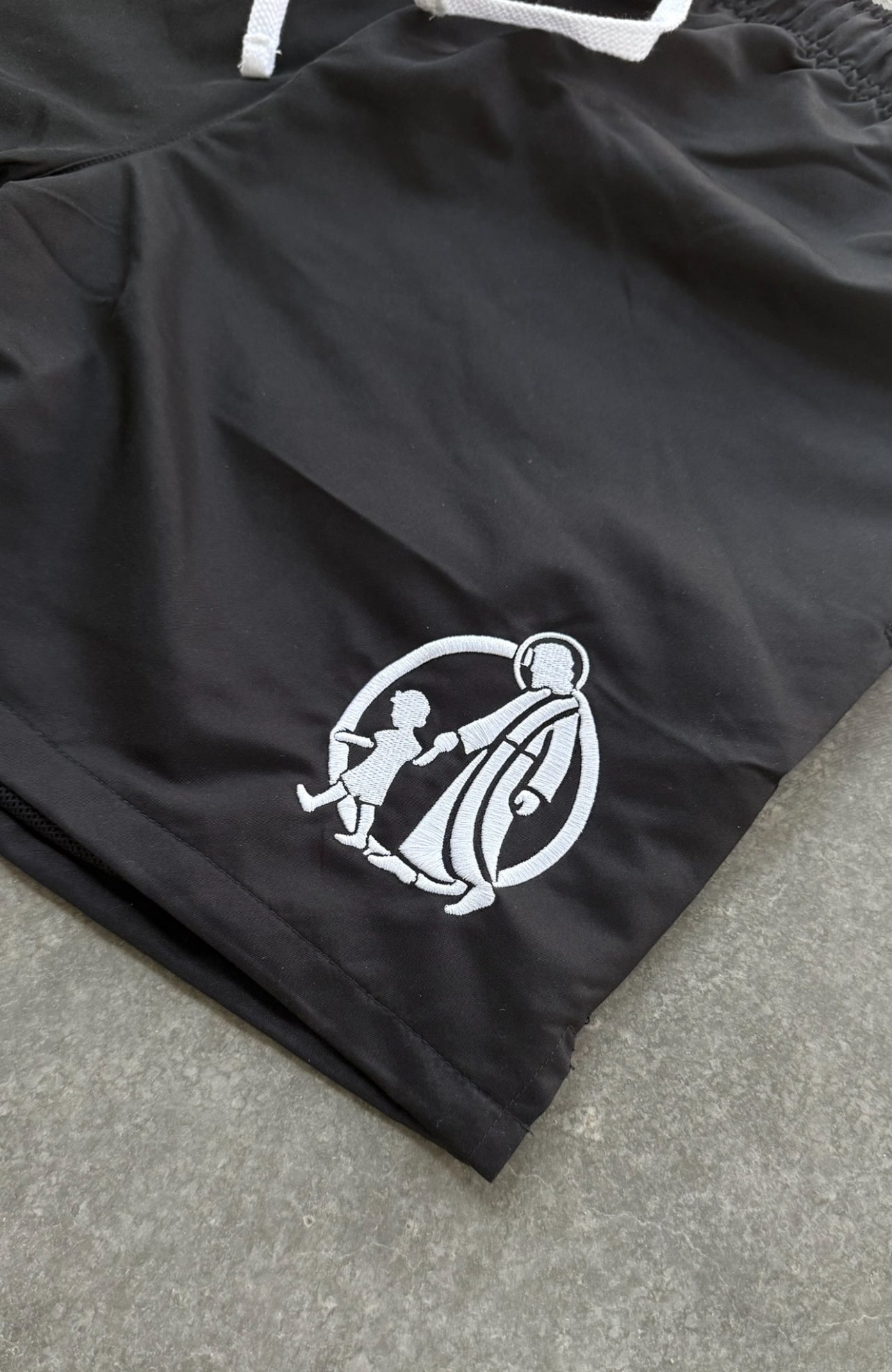 Black "Running" Shorts